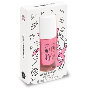Nailmatic Kids lak na nechty pre deti odtieň Kitty - candy pink glitter 8 ml