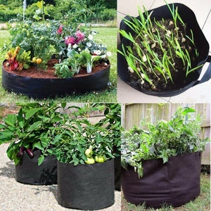Black Thickening Fabric Pot Plant Pouch Root Container Grow Bag Tool Gift
