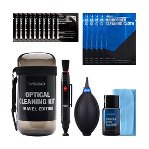 VSGO DKL-15 Portable Camera Lens Cleaning Kits 19 in 1 Optical Cleaning Travel Kit for Camera Mobile Phone Glasses Compu