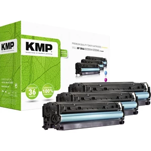 KMP H-T122 CMY kazeta s tonerom kombinované balenie náhradný HP 304A, CC531A, CC532A, CC533A zelenomodrá, purpurová, žlt