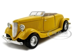 1934 Ford Coupe Yellow 1/24 Diecast Car Model by Motormax