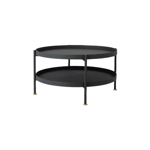 Čierny konferenčný stolík Custom Form Hanna, ⌀ 60 cm