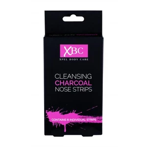 Xpel Body Care Cleansing Charcoal Nose Strips 6 ks pleťová maska pre ženy na veľmi suchú pleť; na problematickú pleť s akné