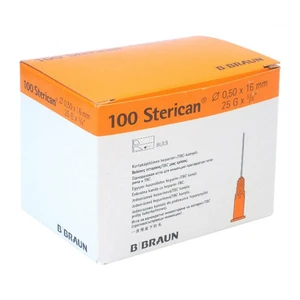 B.BRAUN Injekční jehla 0.5x16 25G oranžová 100 kusů