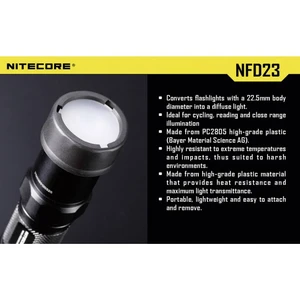 NiteCore NITNFD23 difúzor  MT1A, MT2A, MT1C a baterky s Ø 23 mm