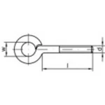 Šrouby s okem typu 48 TOOLCRAFT N/A (Ø x d) 12 mm x 80 mm Galvanicky pozinkovaná ocel M8 50 ks