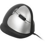 Optická ergonomická myš R-GO Tools RGOBRHEMLR RGOBRHEMLR, ergonomická, černá, stříbrná