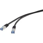Síťový kabel RJ45 Renkforce RF-4534785, CAT 6A, S/FTP, 5.00 m, černá