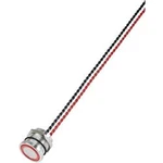Piezo tlačítko, 24 V DC/AC, 0,2 A, IP 68, PS193P10Y01R24L, červená LED, ploché