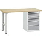Dílenském COMBI model 2 s masivní deskou, Šxhxv = 1500 x 700 x 840 mm Manuflex TP5089.9006 TP5089.9006