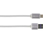 Kabel Skross Charge'n Sync Type-C - Steel Line 2700243, 1.00 m, stříbrná