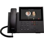 Šňůrový telefon, VoIP Auerswald COMfortel D-600 handsfree, konektor na sluchátka, optická signalizace hovoru, dotykový displej, Wi-Fi barevný displej 