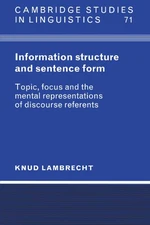 Information Structure and Sentence Form