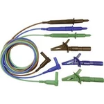 Sada měřicích kabelů zástrčka 4 mm ⇔ měřící hrot Cliff CIH29915, 1,5 m, modrá/zelená/hnědá
