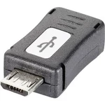 USB adaptér Renkforce 1x microUSB 2.0 zástrčka ⇔ 1x miniUSB 2.0 zásuvka, černá
