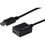 Kabel DisplayPort vidlice ⇔ VGA zásuvka, 15 cm, černý