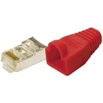 Propojovací konektor RJ45 LogiLink MP0016, zástrčka rovná, 100 ks, červený