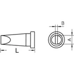 Pájecí hrot Weller LT-A, dlátový, rovný, 1,6 mm