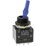Páčkový přepínač NKK Switches TL22SCAG015C, 250 V/AC, 3 A, pájecí očka, 2x zap/zap
