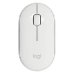 Myš Logitech Pebble M350 (910-005716) biela bezdrôtová myš • optický senzor • rozlíšenie 1 000 DPI • 3 tlačidlá • rolovacie koliesko • výdrž batérie 1