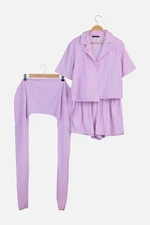Trendyol Lilac Towel Fabric Bag Accessory Bottom-Top Set