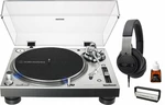 Audio-Technica Bedroom DJ Promo Silver SET Ezüst Lemezjátszó