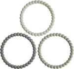 MUSHIE náramkové hryzátko zo silikónu PEARL Green Tea / Cool Gray / Sea Salt 3 ks MUSHIE náramkové hryzátko zo silikónu PEARL Green Tea / Cool Gray / Sea Salt 3 ks