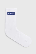 Ponožky Hugo Blue 3-pak dámske, biela farba, 50523032