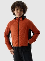 Chlapecká péřová treková bunda s výplní ze syntetického peří - červená