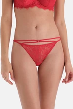 Dagi Red Lace String Detailed Thong Panties