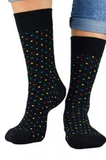 Noviti SB 002 U 07 puntíky černé Pánské ponožky 43/46 černá