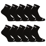 Súprava desiatich párov ponožiek v čiernej farbe Nedeto