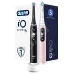 ORAL-B iO6 Series Duo Pack Black / Pink Sand Extra Handle elektrický zubní kartáček