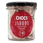 NATU Chocs jahody plátky v 33% bílé čokoládě sklenička 80 g