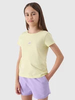 Dívčí teplákové šortky z organické bavlny - světle fialové