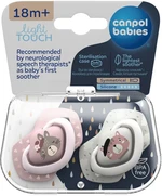 CANPOL BABIES Set symetrických silikónových cumlíkov 18m+ Bonjour Paris ružový 2 ks