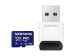 Karta paměťová SAMSUNG PRO Plus microSDXC 128GB U3 A2 V30 se čtečkou