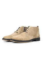 Ducavelli Masquerade Genuine Leather Anti-Slip Sole Daily Boots Sand Beige.