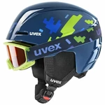 UVEX Viti Set Junior Blue Puzzle 51-55 cm Casque de ski