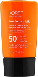 Korff Sun Secret Ultralehký Pleťový Fluid Spf50+ 50 ml