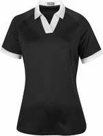Callaway Womens Short Sleeve V-Placket Colourblock Polo Caviar XS Camiseta polo