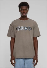Men's T-Shirt Cagedchrome Acid Heavy Oversize Tee - Beige