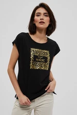 T-shirt classica da donna Moodo Metallic print