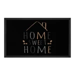 Czarna wycieraczka Hanse Home Home Sweet Home, 45x75 cm