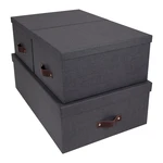 Zestaw 3 czarnych pudełek Bigso Box of Sweden Inge