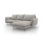 Jasnoszara sofa narożna Cosmopolitan Design Vienna, prawostronna