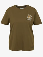 Hnedé dámske tričko Superdry Military Narrative Tee