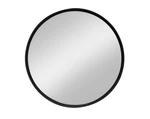 Nástěnné zrcadlo Ring 50 cm, černé kulaté