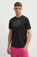 Tréningové tričko Hummel Boost čierna farba, s potlačou, 223838