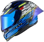Nexx X.R3R Glitch Racer Blue Neon L Casca